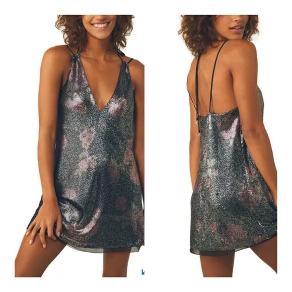 NWT Free People Intimately sequin dress size M - Picture 1 of 8
